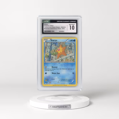 2023 Trading Card Game Classic - CLV, CLC, CLB #004/034 Staryu - Blastoise & Suicune ex Deck - CLB Holo (CGC 10 GEM MINT)