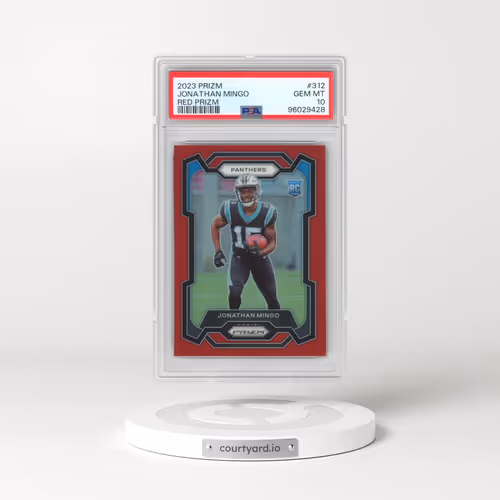 2023 Panini Prizm #312 Jonathan Mingo - Red Prizm (PSA 10 GEM MINT)
