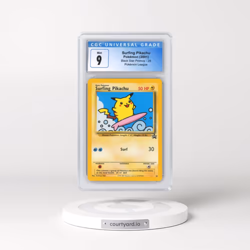 1999 Black Star Promos #28 Surfing Pikachu - Pokémon League (CGC 9 MINT)