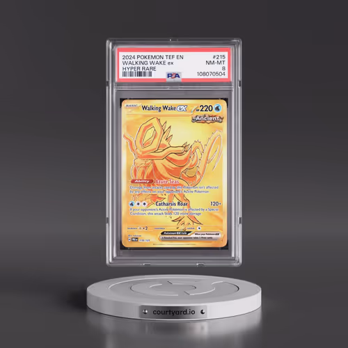 2024 Pokémon Tef EN-Temporal Forces #215 Walking Wake EX - Holo Hyper Rare (PSA 8 NM-MT)