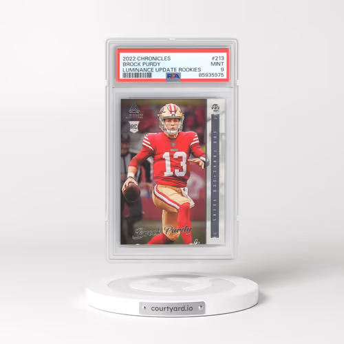 2022 Panini Chronicles #213 Brock Purdy - Luminance Update Rookies (PSA 9 MINT)