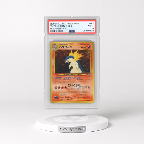 2000 Pokémon Neo #157 Typhlosion - Holo Premium File (PSA 9 MINT)