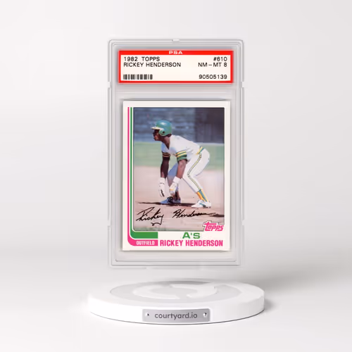 1982 Topps #610 Rickey Henderson (PSA 8 NM-MT)