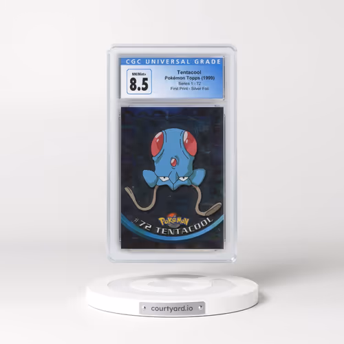 1999 Series 1 (Oval Nintendo Seal) #72 Tentacool - First Print (Blue Topps Logo) Silver Foil (Smooth