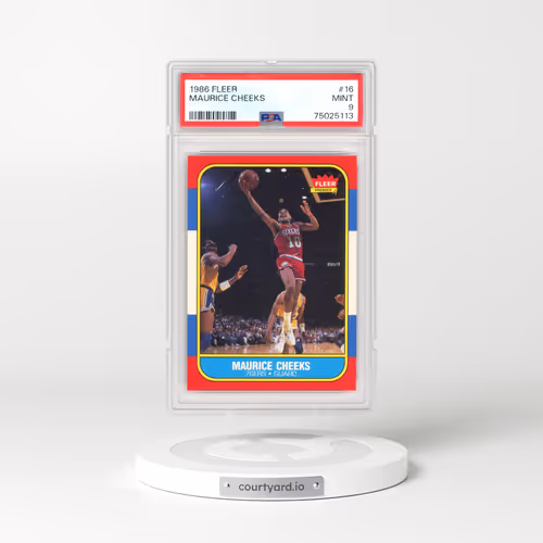 1986 Fleer #16 Maurice Cheeks (PSA 9 MINT)
