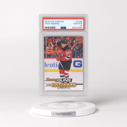 2019 Upper Deck Canvas #C239 Jack Hughes (PSA 10 GEM MINT)