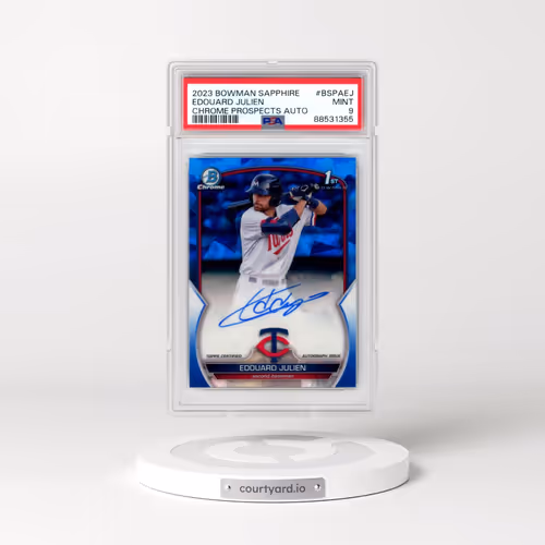 2023 Bowman Sapphire Edition Chrome Prospects Autographs #BSPAEJ Edouard Julien (PSA 9 MINT)