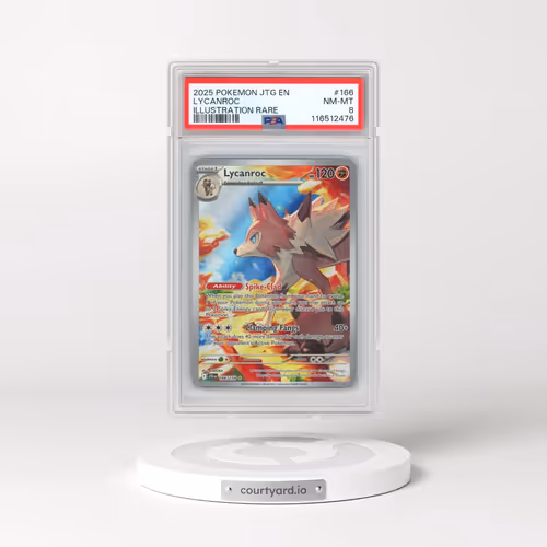 2025 Pokémon Jtg EN-Journey Together #166 Lycanroc - Illustration Rare (PSA 8 NM-MT)