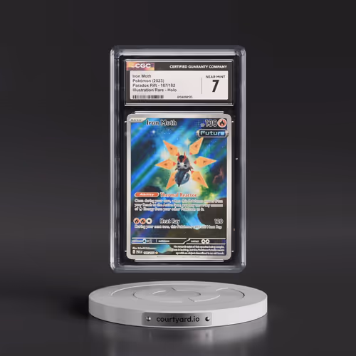 2023 Paradox Rift - PAR EN #187/182 Iron Moth - Illustration Rare Holo (CGC 7 NM)