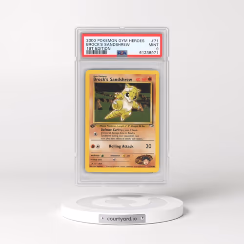 2000 Pokémon Gym Heroes #71 Brock's Sandshrew - 1st Edition (PSA 9 MINT)