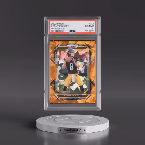 2022 Panini Prizm #301 Kenny Pickett - Orange Ice (PSA 10 GEM MINT)