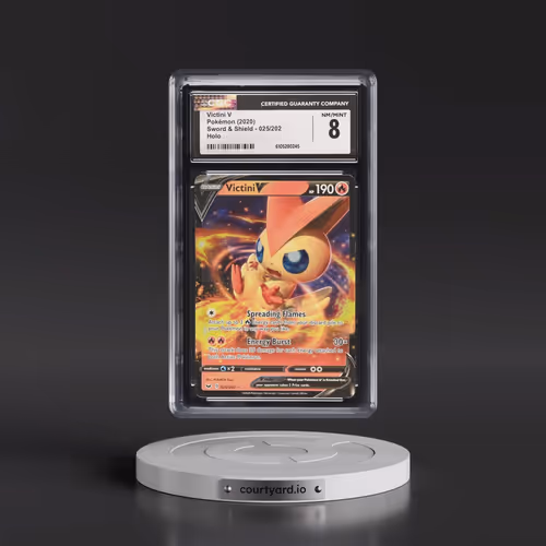 2020 Sword & Shield #025/202 Victini V - Holo (CGC 8 NM-MT)