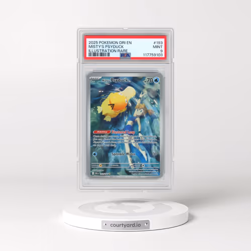 2025 Pokémon Dri EN-Destined Rivals #193 Misty's Psyduck - Illustration Rare (PSA 9 MINT)