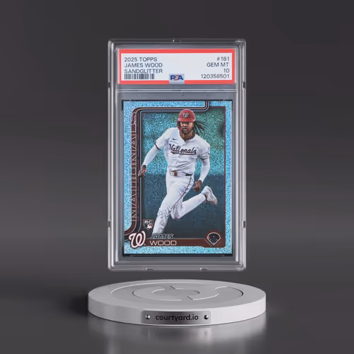 2025 Topps #181 James Wood - Sandglitter (PSA 10 GEM MINT)
