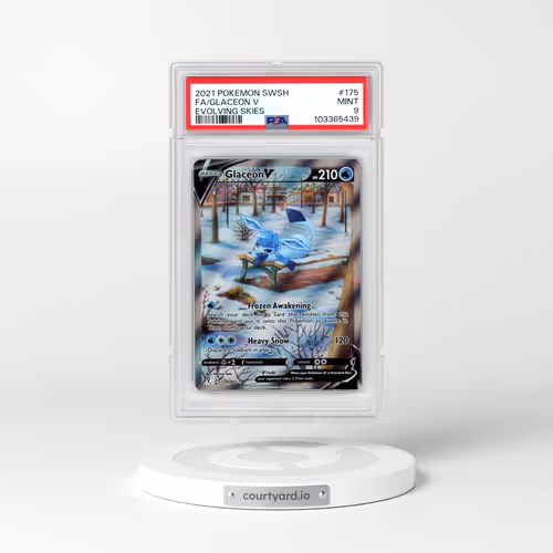 2021 Pokémon Sword & Shield Evolving Skies #175 Glaceon V - Holo Full Art (PSA 9 MINT)