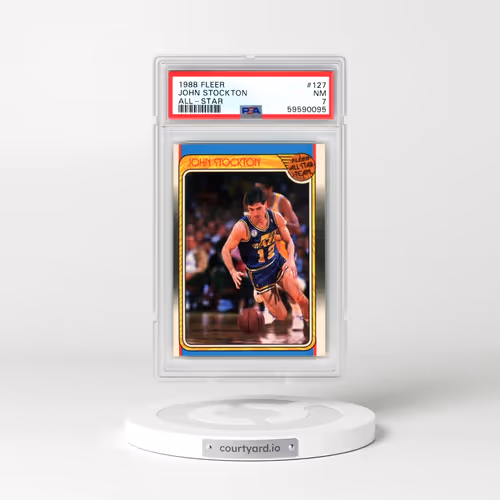 1988 Fleer #127 John Stockton - All-Star (PSA 7 NM)