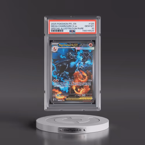 2025 Pokémon Pfl EN-Phantasmal Flames #125 Mega Charizard X EX - Holo Special Illustration Rare (PSA