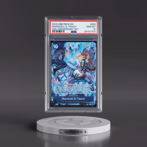2025 One Piece English Version 2nd Anniversary Set #093 Marshall D. Teach (PSA 10 GEM MINT)
