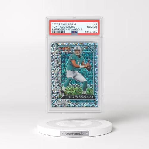 2020 Panini Prizm Emergent #2 Tua Tagovailoa - No Huddle (PSA 10 GEM MINT)
