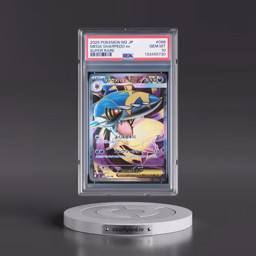 2025 Pokémon M2-Inferno X #098 Mega Sharpedo EX - Holo Super Rare (PSA 10 GEM MINT)