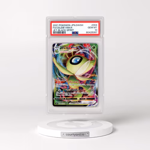 2021 Pokémon Sword & Shield Jet-Black Spirit #004 Celebi Vmax - Full Art (PSA 10 GEM MINT)