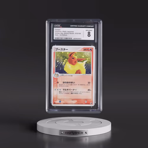 2005 Pokémon Golden Sky, Silvery Ocean #013 Flareon - 1st Edition Holo (CGC 8 NM-MT)