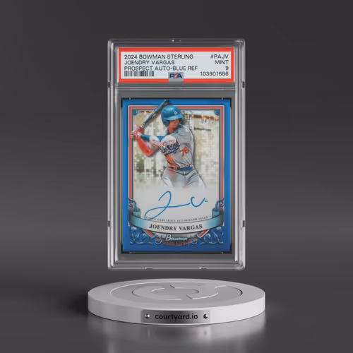 2024 Bowman Sterling Prospect Autographs #PAJV Joendry Vargas - Blue Refractor (PSA 9 MINT)