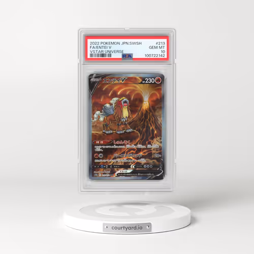 2022 Pokémon Sword & Shield Vstar Universe #213 Entei V - Holo Full Art (PSA 10 GEM MINT)