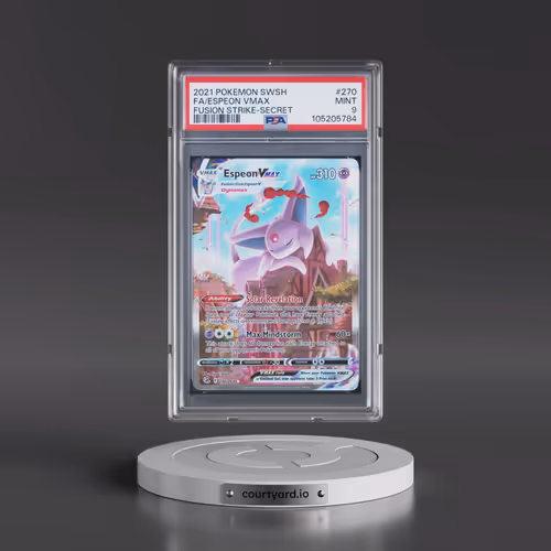 2021 Pokémon Sword & Shield Fusion Strike #270 Espeon Vmax - Full Art Secret (PSA 9 MINT)