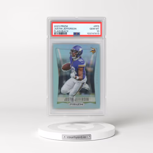 2023 Panini Prizm Prizm Flashback #PF5 Justin Jefferson (PSA 10 GEM MINT)
