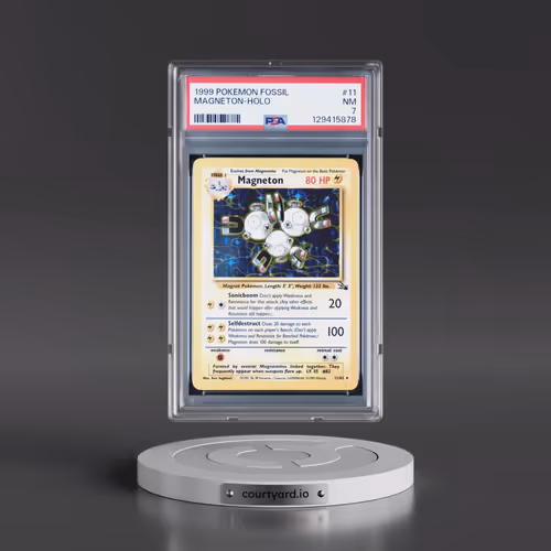 1999 Pokémon Fossil #11 Magneton - Holo (PSA 7 NM)