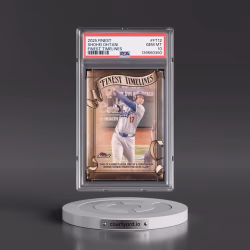 2025 Topps Finest Finest Timelines #FT12 Shohei Ohtani (PSA 10 GEM MINT)
