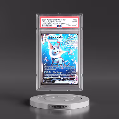 2021 Pokémon Swsh Black Star Promo #182 Vaporeon Vmax - Full Art Vaporeon Vmax Premium Collection (P