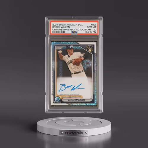 2024 Bowman Mega Box Chrome Bowman Prospect Mega Autographs #BW Brock Wilken (PSA 10 GEM MINT)