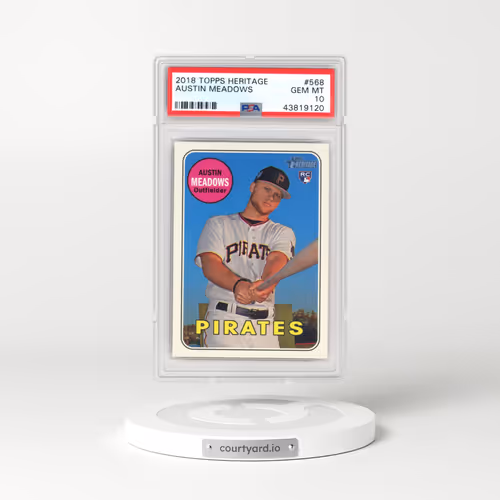 2018 Topps Heritage #568 Austin Meadows (PSA 10 GEM MINT)