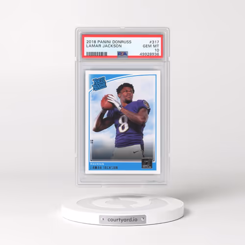 2018 Panini Donruss #317 Lamar Jackson (PSA 10 GEM MINT)
