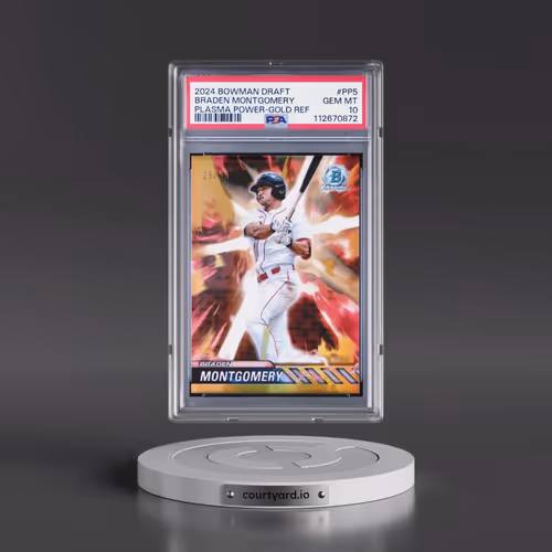 2024 Bowman Draft Plasma Power #PP5 Braden Montgomery - Gold Refractor (PSA 10 GEM MINT)