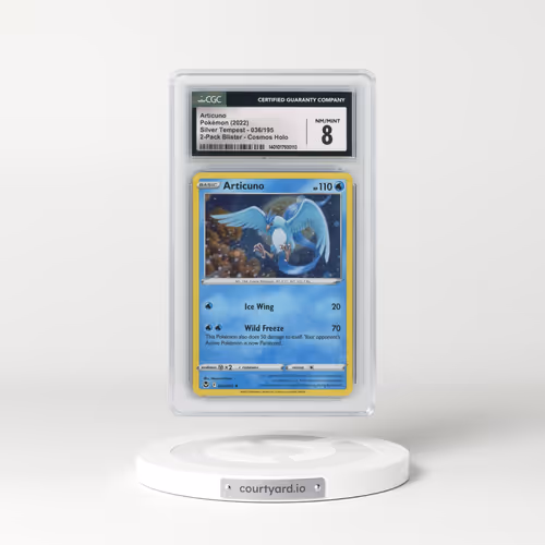 2022 Silver Tempest #036/195 Articuno - 2-Pack Blister Cosmos Holo (CGC 8 NM-MT)