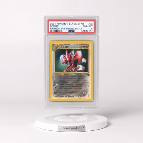 2001 Pokémon Promo Black Star #33 Scizor - Pokemon League (PSA 8 NM-MT)