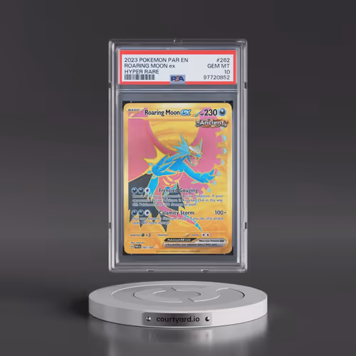 2023 Pokémon Par EN-Paradox Rift #262 Roaring Moon EX - Holo Hyper Rare (PSA 10 GEM MINT)