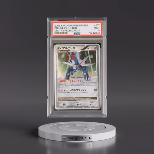 2008 Pokémon Promo #107 Dialga LV.X - Holo Cry From Mysterious/Temple Anger Special Pack (PSA 9 MINT