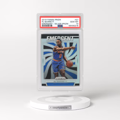 2019 Panini Prizm Emergent #27 RJ Barrett - Silver Prizm (PSA 10 GEM MINT)