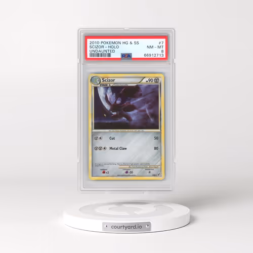 2010 Pokémon Heartgold & Soulsilver Undaunted #7 Scizor - Holo (PSA 8 NM-MT)