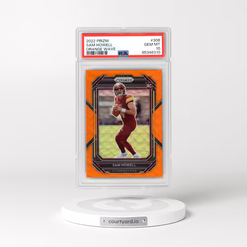 2022 Panini Prizm #306 Sam Howell - Orange Wave (PSA 10 GEM MINT)