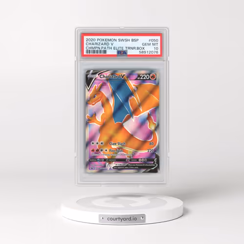 2020 Pokémon Swsh Black Star Promo #050 Charizard V - Holo Champion's Path Elite Trainer Box (PSA 10