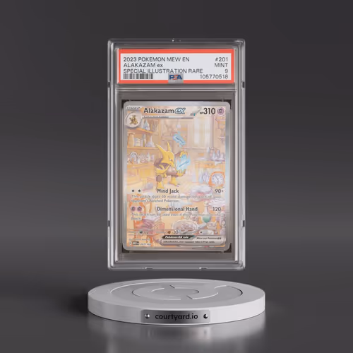2023 Pokémon Mew EN-151 #201 Alakazam EX - Holo Special Illustration Rare (PSA 9 MINT)