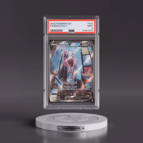 2022 Pokémon Go #072 Mewtwo V - Holo Full Art (PSA 9 MINT)