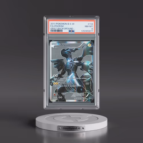 2011 Pokémon Black & White #114 Zekrom - Full Art Gray Background (PSA 8 NM-MT)