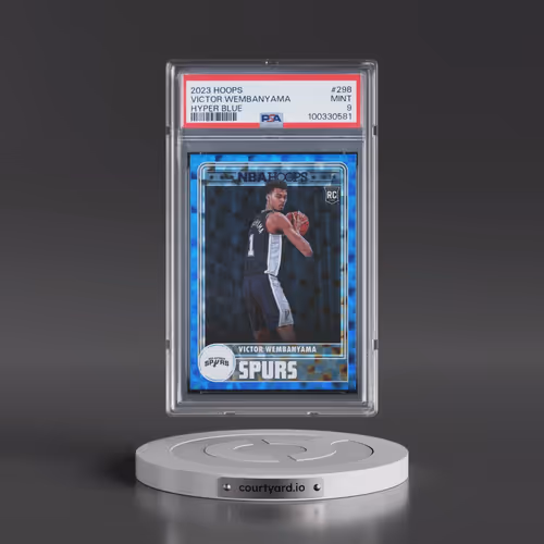 2023 Panini NBA Hoops #298 Victor Wembanyama - Hyper Blue (PSA 9 MINT)