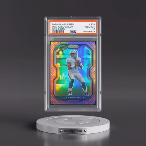 2020 Panini Prizm #339 Tua Tagovailoa - Pink Prizm (PSA 10 GEM MINT)